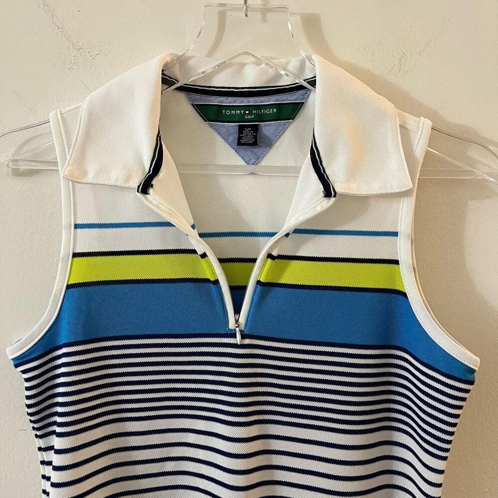 Tommy Hilfiger Golf Womens Polo Striped Tank Top small - Picture 4 of 11